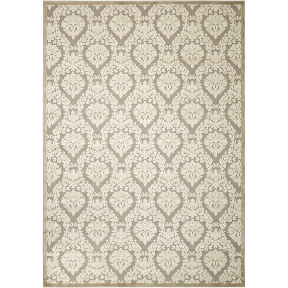 Nourison Ultima Silver/Ivory Area Rug UL513 5'3" x 7'3"