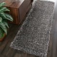 thumbnail image 1 of Nourison Ultra Plush Shag Solid Charcoal 2'2" x 7'6" Area Rug, (2x8), 1 of 8