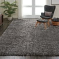 thumbnail image 1 of Nourison Ultra Plush Shag Solid Charcoal 9' x 12' Area Rug, (9x12), 1 of 9