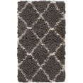 thumbnail image 1 of Nourison Ultra Plush Shag Trellis Charcoal/Beige 2'2" x 3'9" Area Rug, (2x4), 1 of 7