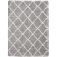 thumbnail image 1 of Nourison Ultra Plush Shag ULP02 Gray/White Indoor Area Rug - 9' x 12', 1 of 7