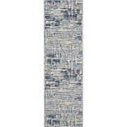 Nourison Urban Chic URC01 Blue/Cream/Gray Indoor Area Rug - 22 x 73
