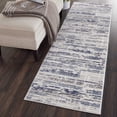 thumbnail image 1 of Nourison Urban Decor Modern Rustic Ivory/Slate 2'2" x 7'6" Area Rug, (8' Runner), 1 of 7