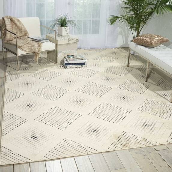 Nourison Utopia Modern Champagne 5'3" x 7'5" Area Rug, (5x7)