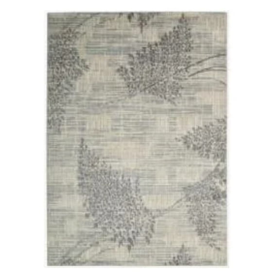 Nourison Utopia UTP02 Area Rug Ivory 2'3" x 8' Runner Latex Free Synthetic, Polyester, Acrylic Nature, Abstract 8' Runner Runner, Indoor Living Room,