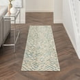 thumbnail image 1 of Nourison Vail Modern Chevron Iv/Green 2'3" x 7'6" Area Rug, (8' Runner), 1 of 8
