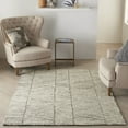 thumbnail image 1 of Nourison Vail Modern Eclectic Grey/White 5'3" x 7'3" Area Rug, (5' x 7'), 1 of 9