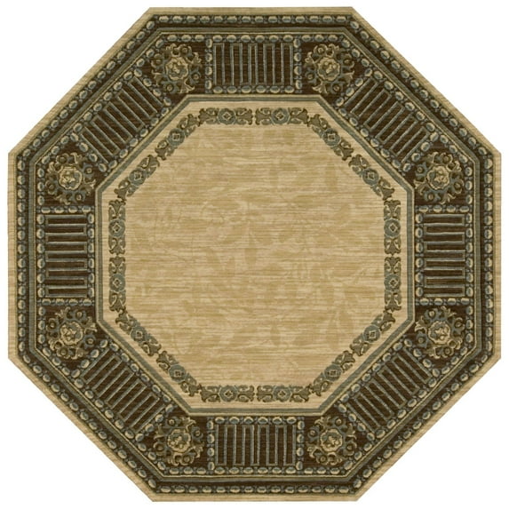 Nourison Vallencierre Beige Area Rug VA27 8' x 8'