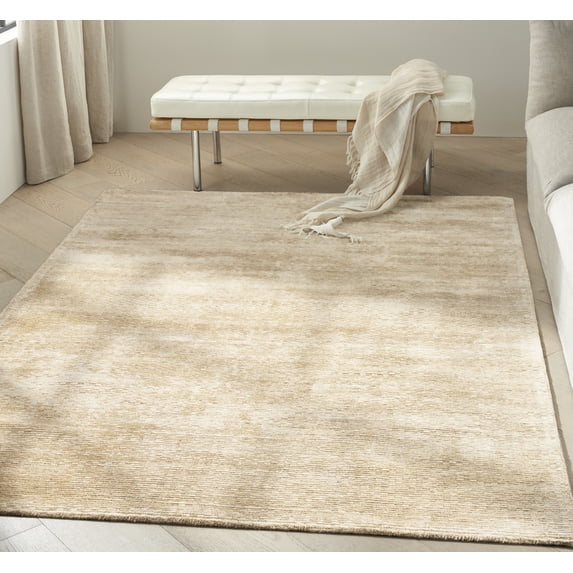 Nourison Valley Abstract Gold 5'3" x 7'3" Area Rug, Easy Cleaning, Non Shedding, Bed Room, Living Room, Dining Room, Kitchen (5x7)