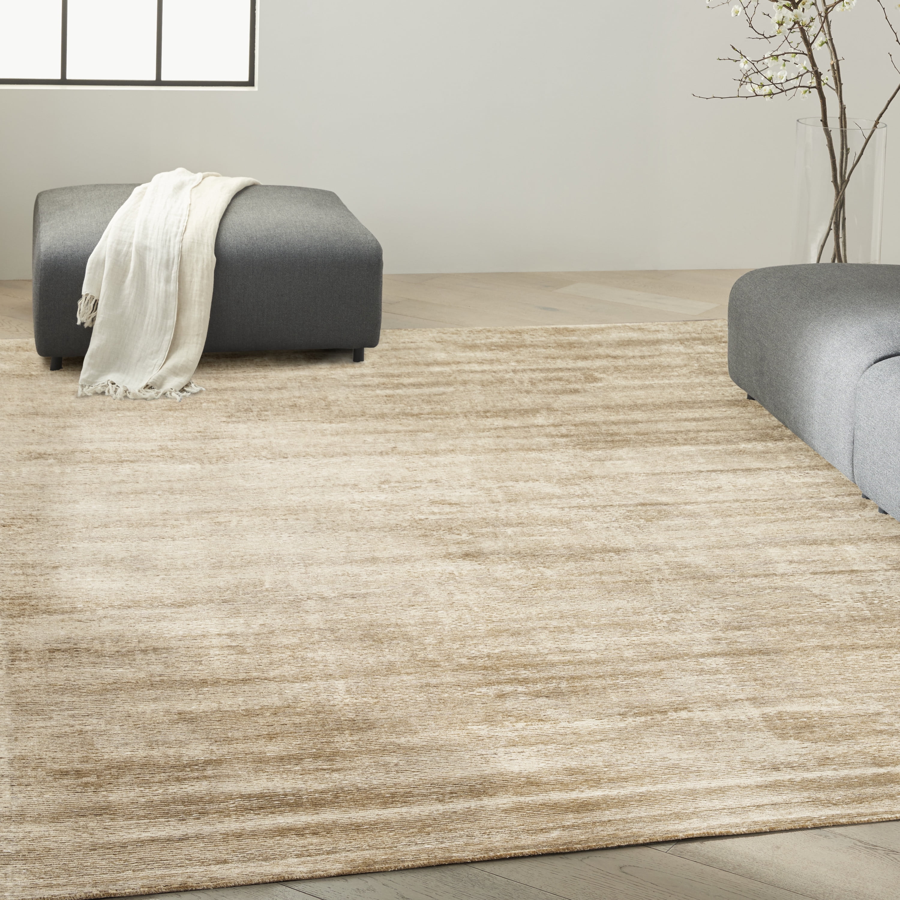 Nourison Valley Abstract Gold 8'6" x 11'6" Area Rug, Easy Cleaning, Non Shedding, Bed Room, Living Room, Dining Room, Kitchen (9x12)