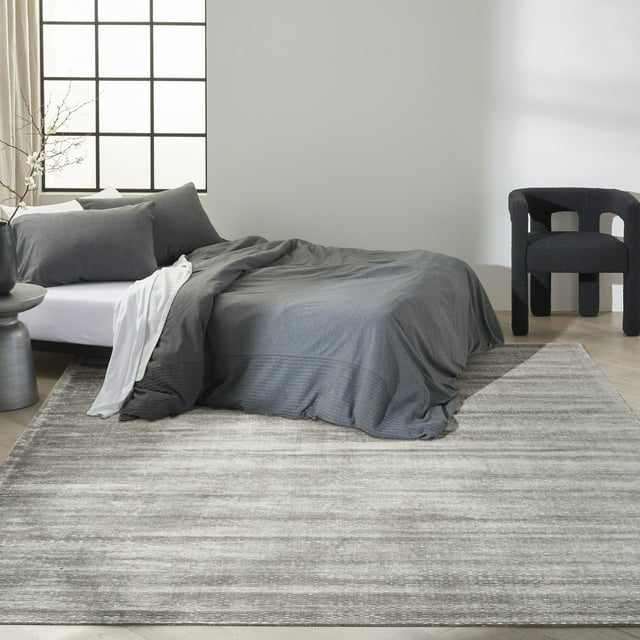 Nourison Valley Abstract Grey 7'9" x 9'9" Area Rug, Easy Cleaning, Non Shedding, Bed Room, Living Room, Dining Room, Kitchen (8x10)