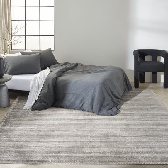 Nourison Valley Abstract Grey 8'6" x 11'6" Area Rug, Easy Cleaning, Non Shedding, Bed Room, Living Room, Dining Room, Kitchen (9x12)