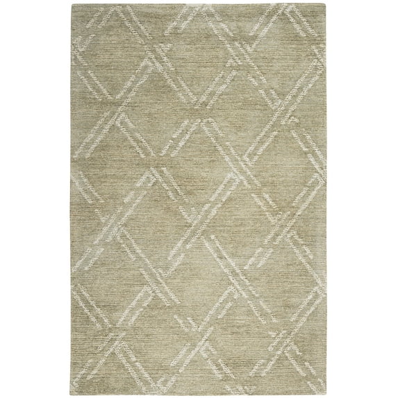 Nourison Venosa 45" x 69" Fabric Indoor Rug in Green Ivory Finish
