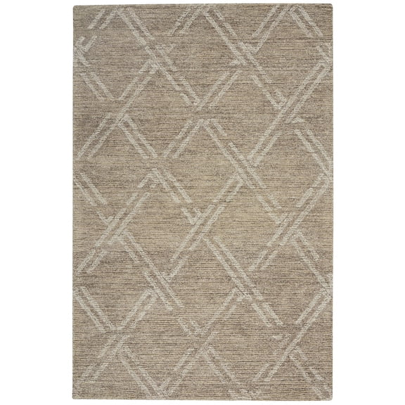 Nourison Venosa Geometric Indoor Area Rug - 5'3" x 7'3" Taupe