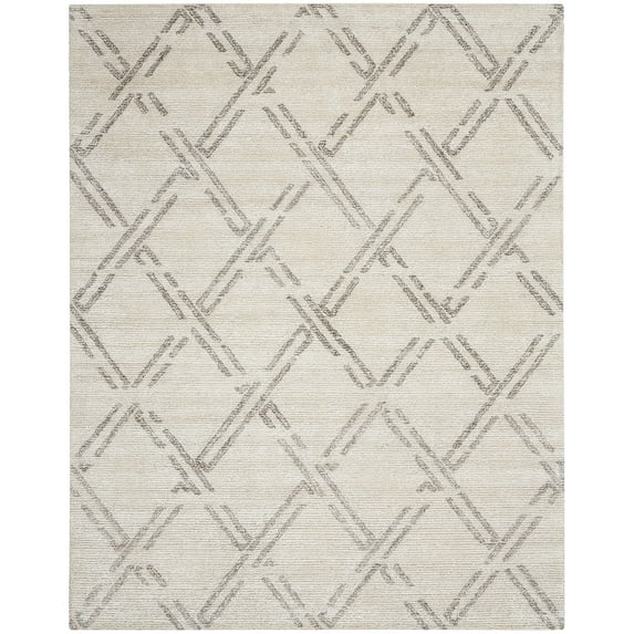 Nourison Venosa Geometric Indoor Area Rug - 7'9" x 9'9" Ivory/Grey