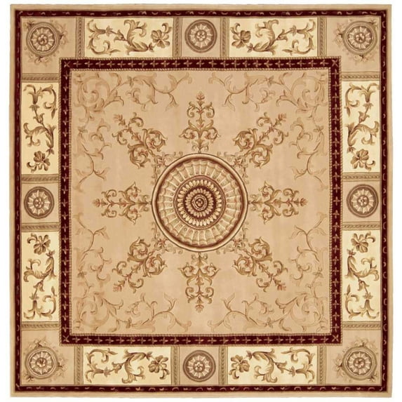 Nourison Versailles Palace Beige Area Rug VP04 8' x 8'