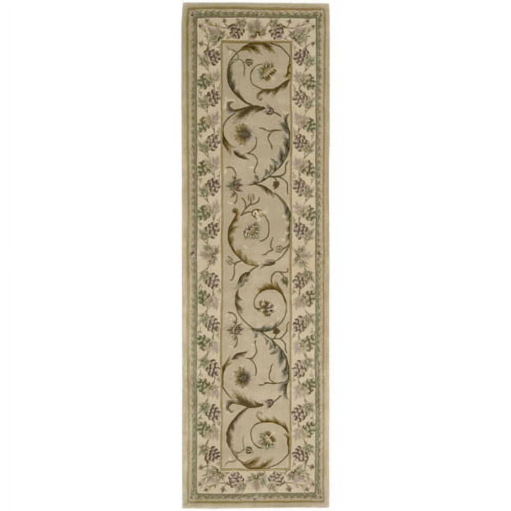 Nourison Versailles Palace Area Rug Beige Floral Wool Runner - Walmart.com