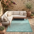 thumbnail image 1 of Nourison Versatile Indoor/Outdoor Aqua/Teal 5' x 7' Area Rug, (5x7), 1 of 11