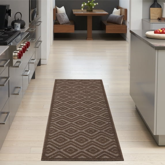 Nourison Versatile 2'2" x 7'6 Brown Modern Rug