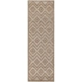 thumbnail image 1 of Nourison Versatile Solid Diamond Indoor Outdoor Flatweave Runner Rug Natural Beige 2' x 6', 1 of 8
