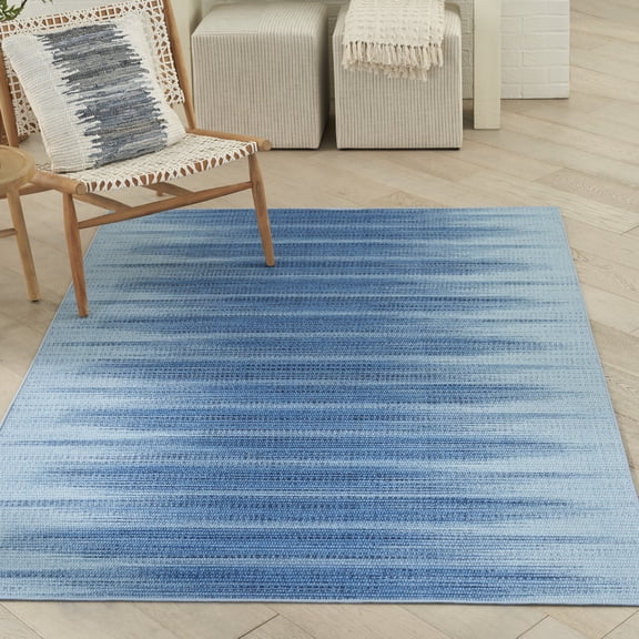 Nourison Vintage Home Abstract Blue 5' x 7' Area Rug (5x7)