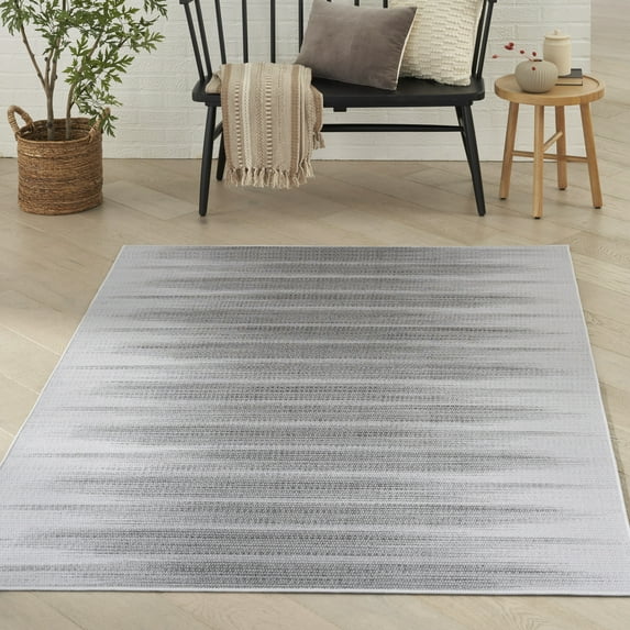 Nourison Vintage Home Abstract Grey 3'9" x 5'9" Area Rug (4x6)