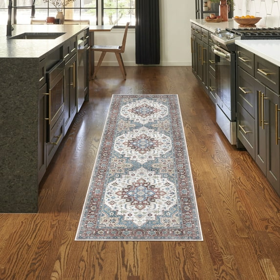 Nourison Vintage Home Bohemian Ivory Red 2'2" x 7'6 Area Rug (2x8)