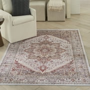 Nourison Vintage Home Bohemian Ivory Red 5' x 7' Area Rug (5x7)
