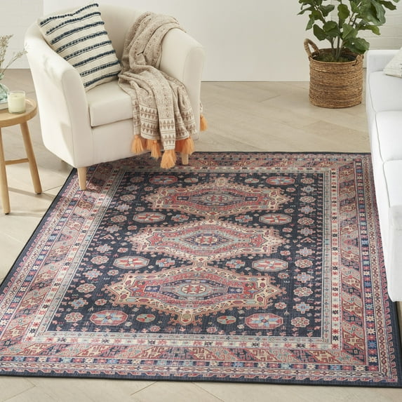 Nourison Vintage Home Bohemian Navy 5' x 7' Area Rug (5x7)