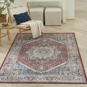 Nourison Vintage Home Bohemian Red Blue 5' x 7' Area Rug (5x7)