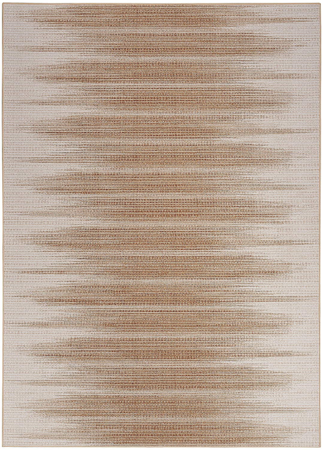 Brown and Beige Abstract Flat Woven 6' x 9' Rug