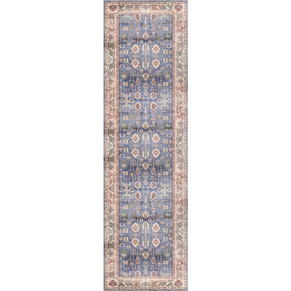 Nourison Vintage Home Traditional Flatweave Indoor Area Rug Blue 2'2"x7'6