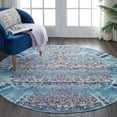 thumbnail image 1 of Nourison Vintage Kashan Persian Blue 6' x ROUND Area Rug, (6 Round), 1 of 8