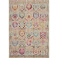 thumbnail image 1 of Nourison Vintage Kashan VKA04 Beige/Light Blue/Pink Indoor Area Rug - 5'3 x 7'10, 1 of 9