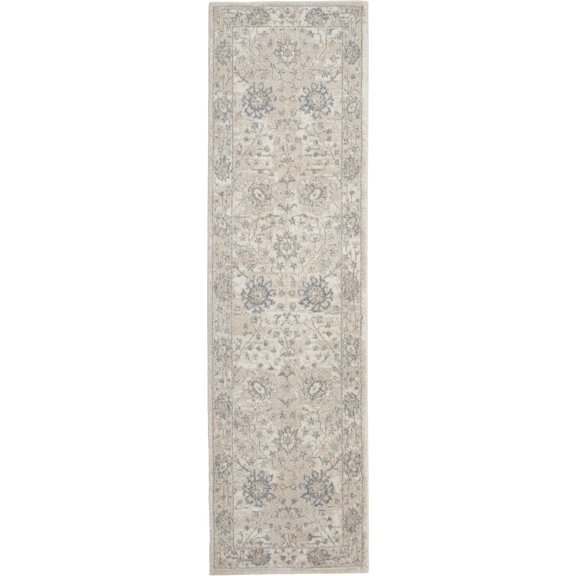 Nourison Home Moroccan Celebration Ivory/Beige/Blue Indoor Area Rug - 2'2 X 7'6