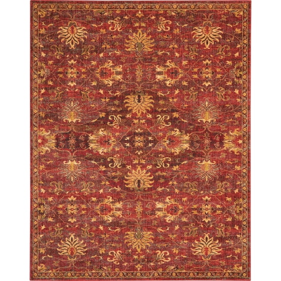 Nourison Vintage Tradition Persian Floral Brick Area Rug