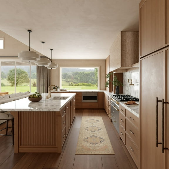 Nourison Vintage Washables 2' x 6' Multicolor Vintage Indoor Rug