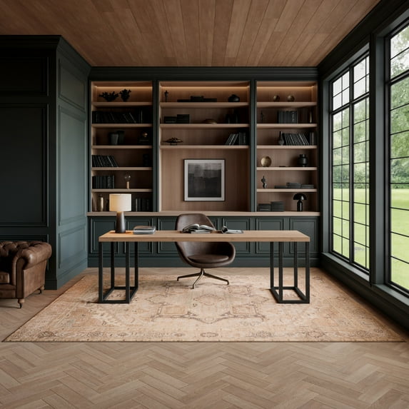 Nourison Vintage Washables 7'10" x 9'10" Coral Mint Vintage Indoor Rug