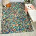 thumbnail image 1 of Nourison Vivid Floral Bohemian Teal 4' x 6' Area Rug, (4' x 6'), 1 of 6