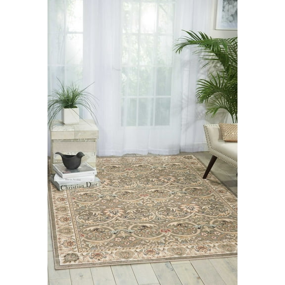 Nourison Walden Traditional Grey 9'3" x 12'9" Area Rug, (9x13)