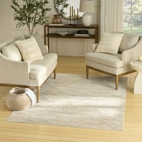 Nourison Washable Charm 6' x 9' Beige Ivory Contemporary Indoor Rug