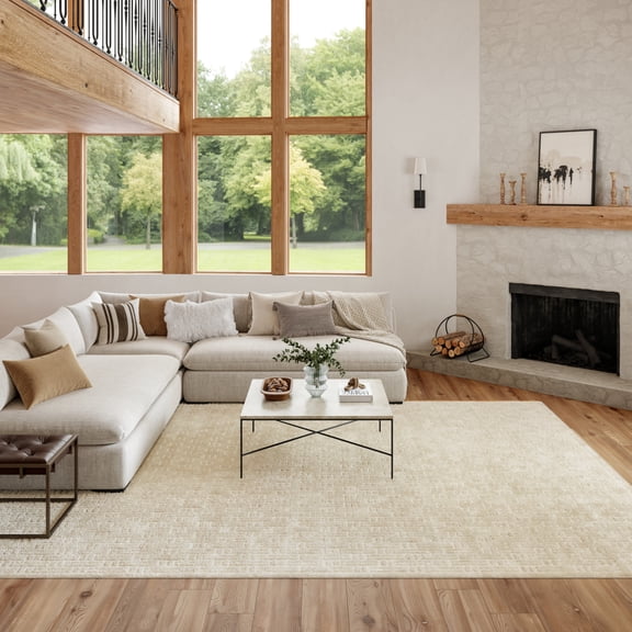 Nourison Washable Charm 8' x 10' Ivory Modern Indoor Rug