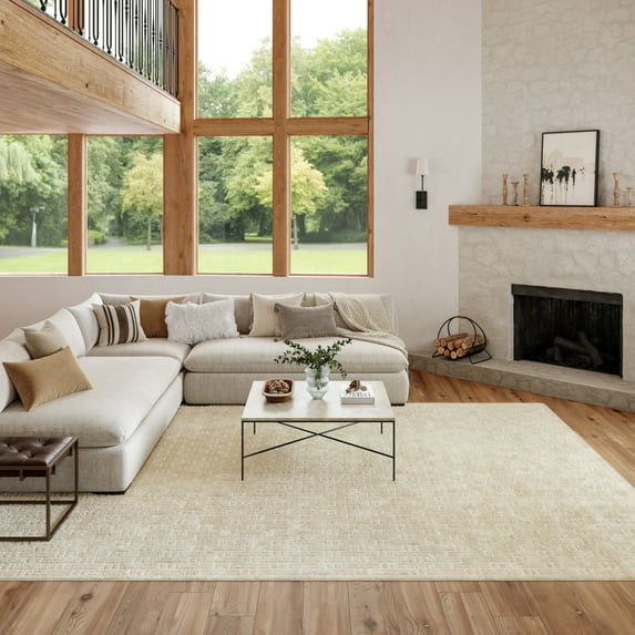 Nourison Washable Charm 8' x 10' Ivory Modern Indoor Rug