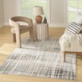 thumbnail image 1 of Nourison Washable Decor 5'3" x 7' Ivory Blue Modern Indoor Rug, 1 of 9
