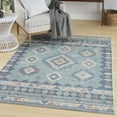 thumbnail image 1 of Nourison Washable Decor 5'3" x 7' Light Blue Bohemian Indoor Rug, 1 of 9