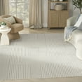 thumbnail image 1 of Nourison Washable Decor 7'10" x 10' Cream Blue Modern Indoor Rug, 1 of 9