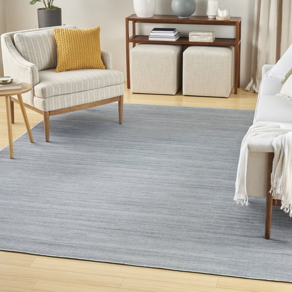 Nourison Washable Essentials Coastal, Nautical & Beach Aqua 6' x 9' Area Rug (6x9)
