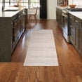 thumbnail image 1 of Nourison Washable Essentials 2' x 6' Ivory Mocha Modern Indoor Rug, 1 of 8