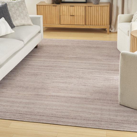 Nourison Washable Essentials Modern Ivory Mocha 6' x 9' Area Rug (6x9)