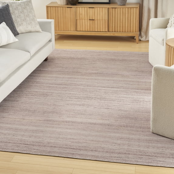 Nourison Washable Essentials Modern Ivory Mocha 9'2" x 12' Area Rug (9x12)
